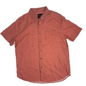 Rails Salmon Pink Floral Short Sleeve Button Down Shirt Men’s XL Casual